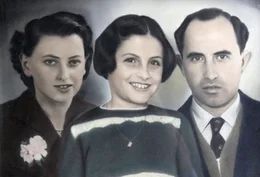 Daniela Bar Yosef mit ihren Eltern Josef und Rosa Nemeth.