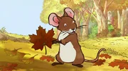 Die kleine Feldmaus sammelt schöne bunte Laubblätter. Die kleine Feldmaus sammelt schöne bunte Laubblätter.