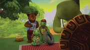 Herr Schildkr&ouml;te macht ein Erinnerungsfoto vom Ausflug &ndash; wie damals.