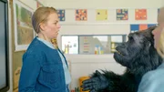 Die Lehrerin Carola (Keja Kwestro, li.) erschrickt sich, als Lena (Isa Jansen) ihr Benedict (Yaron Mesika) vorstellt.