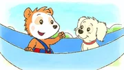 Bobo freundet sich mit Hund Pucki an. Bobo freundet sich mit Hund Pucki an.