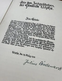 Die Dorfchronik von Utphe.