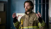 „False Alarm“ – Station 42 responds to a false alarm call that escalates into a dangerous hostage situation. Jared Padalecki guest stars as Camden, a SoCal firefighter who immediately recognizes Bode’s raw talent. Pictured: Jared Padalecki as Camden Casey. „False Alarm“ – Station 42 responds to a false alarm call that escalates into a dangerous hostage situation. Jared Padalecki guest stars as Camden, a SoCal firefighter who immediately recognizes Bode’s raw talent. Pictured: Jared Padalecki as Camden Casey.
