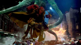 Hellboy (Ron Perlman) rettet ein Baby, doch statt Dank bekommt er bittere Vorw&uuml;rfe von der Mutter des Babys zu h&ouml;ren. Zweifel kommen hoch!