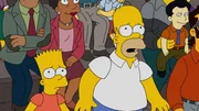 Müssen mitansehen, wie Lisa und Marge sich für eine Mission Richtung Mars vorbereiten: Homer (r.) und Bart (l.) ... Müssen mitansehen, wie Lisa und Marge sich für eine Mission Richtung Mars vorbereiten: Homer (r.) und Bart (l.) ...