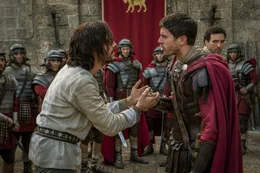 L-R: Judah Ben-Hur (Jack Huston) und Messala Severus (Toby Kebbell)