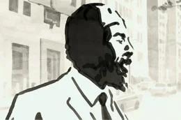 Die Zeichnungen von Nicolas Debray lassen Thelonious Monks Erinnerungen an das New York der 50er Jahre lebendig werden.