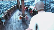 Roboter Gizmo, Chris und Joy sind gemeinsam mit Paulus und der Schiffsbesatzung im Sturm Roboter Gizmo, Chris und Joy sind gemeinsam mit Paulus und der Schiffsbesatzung im Sturm
