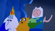 v.li.: Ice King, Jake, Finn