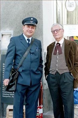 Lukas Resetarits (Brieftr&auml;ger), Otto Gr&uuml;nmandl (Professor).