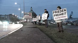 Corona Demonstranten in Rostock 2021