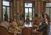 Betty Rothschild (Daniela Zacherl, mitte am Fenster) in ihrem Pariser Salon. Betty Rothschild (Daniela Zacherl, mitte am Fenster) in ihrem Pariser Salon.