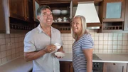 Theresa Hernandez (R) and her husband Lazaro Hernandez (L) checking the usefulness of the fully-equipped kitchen in one of the houses they view during their house hunt in Crete, Greece, as seen on Mediterranean Life Theresa Hernandez (R) and her husband Lazaro Hernandez (L) checking the usefulness of the fully-equipped kitchen in one of the houses they view during their house hunt in Crete, Greece, as seen on Mediterranean Life