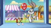 v.li.: Squeaks the Squirrel, Bugs Bunny