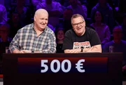 Rateteam-Kapit&auml;n Elton (r.) mit dem Komiker Markus Maria Profitlich (l.).