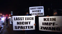 Demonstration Impfgegner in Mecklenburg-Vorpommern 2021