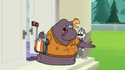 v.li: Slugsworthy the First, Bugs Bunny