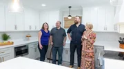 The Napiers show the Verrettes their new kitchen on reveal day, as seen on Home Town, Season 7.