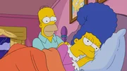 Aufgrund diverser Eskapaden von Homer (l.) ist Marge (r.) mal wieder mehr als missmutig. Um sie etwas aufzuheitern, beschlie&szlig;t er, mit ihr nach Paris zu reisen. Doch wird das gutgehen?