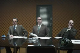 Es k&ouml;nnte jeder sein: Hat Bill Haydon (Colin Firth, l.), Roy Bland (Ciar&aacute;n Hinds, M.) oder Toby Esterhase (David Dencik, r.) ein dunkles Geheimnis?