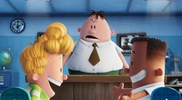 (L-R) Harold (voiced by Thomas Middleditch), Mr. Krupp (voiced by Ed Helms) and George (voiced by Kevin Hart) in DreamWorks Animation's CAPTAIN UNDERPANTS: THE FIRST EPIC MOVIE.