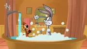 v.li.: Squeaks the Squirrel, Bugs Bunny