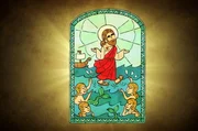 Jesus' F&auml;higkeit, &uuml;ber Wasser zu laufen, l&auml;sst die G&ouml;tter des Olymp staunen - selbst die Meerjungfrauen sind entz&uuml;ckt.
