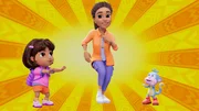 v.li.: Dora, Mami, Boots
