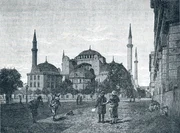 Hagia Sophia, auch bekannt als Hagia Sophia Gro&szlig;e Moschee. Moschee und bedeutende Kultur- und Geschichtsst&auml;tte in Istanbul, T&uuml;rkei.