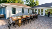 The DiMeo's new outdoor space after reveal, as seen on 100 Day Dream Home, Season 6. The DiMeo's new outdoor space after reveal, as seen on 100 Day Dream Home, Season 6.