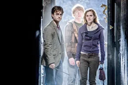 Daniel Radcliffe (Harry Potter), Rupert Grint (Ron Weasley), Emma Watson (Hermine Granger).
