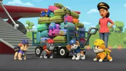 v.li.: Mix, Charger, Wheeler, Rubble, Camila