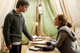 Daniel Radcliffe (Harry Potter), Emma Watson (Hermine Granger).