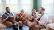 After wrapping the house reveal, the Fennell's joined Erin and Ben Napier in an old fashioned jam session, as seen on Home Town, Season 7.