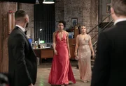 L-R: Sean Sagar as Special Agent DeShawn Jackson, Olivia Swann as NCIS Special Agent Captain Michelle Mackey, Olivia Swann as NCIS Special Agent Captain Michelle Mackey and Todd Lasance as AFP Liaison Officer Sergeant Jim 'JD' Dempsey in NCIS: Sydney, episode 7, season 1, streaming on Paramount+. L-R: Sean Sagar as Special Agent DeShawn Jackson, Olivia Swann as NCIS Special Agent Captain Michelle Mackey, Olivia Swann as NCIS Special Agent Captain Michelle Mackey and Todd Lasance as AFP Liaison Officer Sergeant Jim 'JD' Dempsey in NCIS: Sydney, episode 7, season 1, streaming on Paramount+.