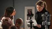 Schwestern und Forscherinnen, v.li.: Caterina Scorsone als Dr. Amelia Shepherd, Ellen Pompeo als Dr. Meredith Grey