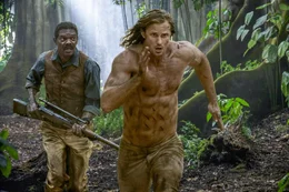 (v.l.n.r.) George Washington Williams (Samuel L. Jackson); Tarzan (Alexander Skarsg&aring;rd)