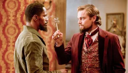 v.li.: Django (Jamie Foxx), Calvin Candie (Leonardo DiCaprio)
