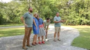 The Walker family reacts to seeing Nan's house for the first time on reveal day, as seen on Home Town, Season 7. The Walker family reacts to seeing Nan's house for the first time on reveal day, as seen on Home Town, Season 7.