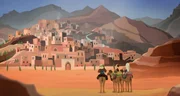 Luigi, Marco und Shi La (v.l.n.r.) haben gerade Abbyaneh in Persien erreicht. Luigi, Marco und Shi La (v.l.n.r.) haben gerade Abbyaneh in Persien erreicht.