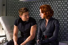 Clint Barton / Hawkeye (Jeremy Renner), Natasha Romanoff / Black Widow (Scarlett Johansson).
