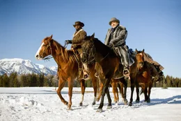 v.li.: Django (Jamie Foxx), Dr. King Schultz (Christoph Waltz)
