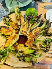 Gegrillte Pak Choi. Gegrillte Pak Choi.