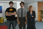 V.l.n.r.: Roy (Chris O’Dowd), Maurice Moss (Richard Ayoade) und Jen Barber (Katherine Parkinson) V.l.n.r.: Roy (Chris O’Dowd), Maurice Moss (Richard Ayoade) und Jen Barber (Katherine Parkinson)