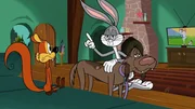 v.li.: Squeaks the Squirrel, Bugs Bunny, Dog