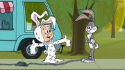 v.li.: Elmer Fudd, Bugs Bunny
