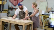 Erin Napier joins Ben Napier in the woodshop to discuss the new Ewen island build, as seen on Home Town, Season 8. Erin Napier joins Ben Napier in the woodshop to discuss the new Ewen island build, as seen on Home Town, Season 8.