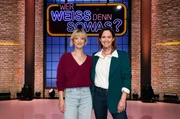 Als Kandidatinnen zu Gast bei "Wer wei&szlig; denn sowas?": Die Schauspielerin Heike Makatsch (l.) und die Schauspielerin Emily Cox (r.).