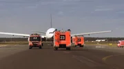 Einsatz auf der Landebahn am Flughafen Frankfurt. Einsatz auf der Landebahn am Flughafen Frankfurt.