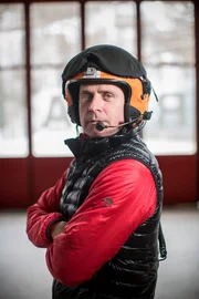 Porträt von Air-Zermatt-Pilot Robbie Andenmatten. Porträt von Air-Zermatt-Pilot Robbie Andenmatten.